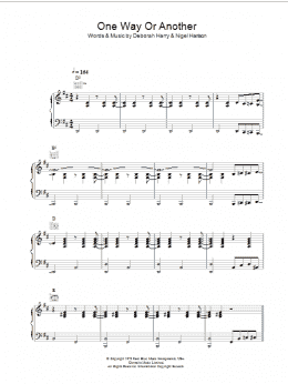 page one of One Way Or Another (Piano, Vocal & Guitar Chords)