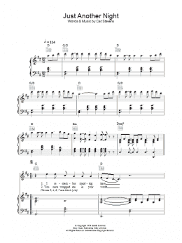 page one of Just Another Night (Piano, Vocal & Guitar Chords)