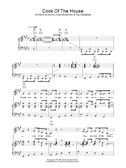 page one of Cook Of The House (Piano, Vocal & Guitar Chords)