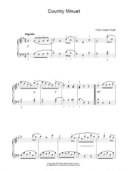 page one of Country Minuet (Piano Solo)