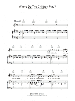 page one of Where Do The Children Play? (Piano, Vocal & Guitar Chords)