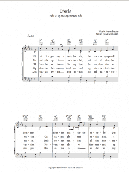 page one of Efterar (Piano, Vocal & Guitar Chords)