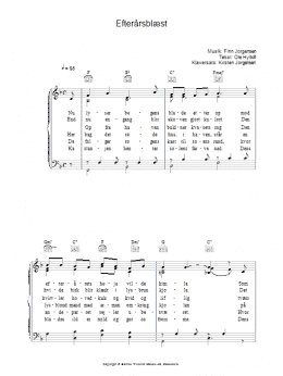 page one of Efterarsbaest (Piano, Vocal & Guitar Chords)