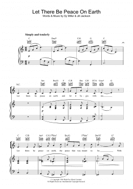 page one of Let There Be Peace On Earth (Piano, Vocal & Guitar Chords)