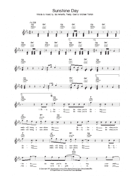 page one of Sunshine Day (Lead Sheet / Fake Book)