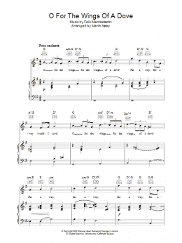 page one of O For The Wings Of A Dove (Piano, Vocal & Guitar Chords)