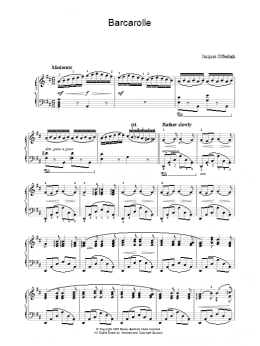 page one of Barcarolle (from The Tales Of Hoffmann) (Piano Solo)