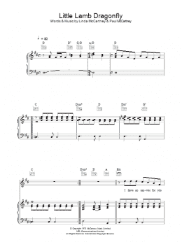page one of Little Lamb Dragonfly (Piano, Vocal & Guitar Chords)