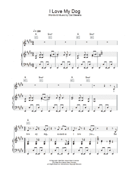 page one of I Love My Dog (Piano, Vocal & Guitar Chords)