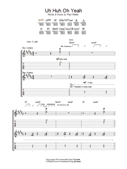 page one of Uh Huh Oh Yeh (Guitar Tab)