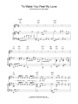 page one of To Make You Feel My Love (Piano, Vocal & Guitar Chords (Right-Hand Melody))