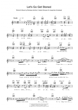 page one of Let's Go Get Stoned (Lead Sheet / Fake Book)