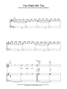 page one of You Want Her Too (Piano, Vocal & Guitar Chords)