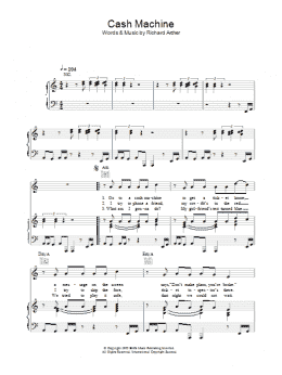 page one of Cash Machine (Piano, Vocal & Guitar Chords)