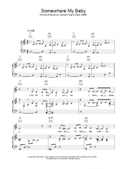 page one of Somewhere My Baby Waits For Me (Piano, Vocal & Guitar Chords)