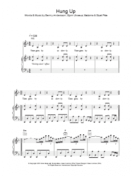 page one of Hung Up (Piano, Vocal & Guitar Chords)