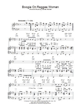 page one of Boogie On Reggae Woman (Piano, Vocal & Guitar Chords)