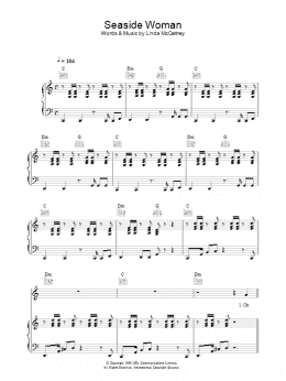 page one of Seaside Woman (Piano, Vocal & Guitar Chords)