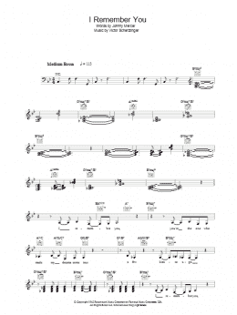 page one of I Remember You (Lead Sheet / Fake Book)