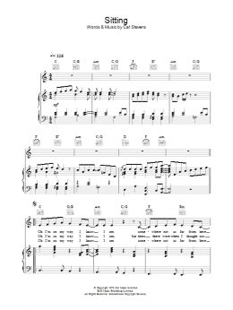 page one of Sitting (Piano, Vocal & Guitar Chords)