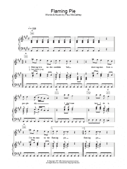 page one of Flaming Pie (Piano, Vocal & Guitar Chords)