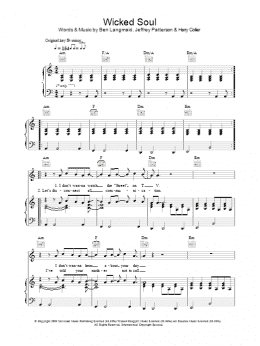 page one of Wicked Soul (Piano, Vocal & Guitar Chords)