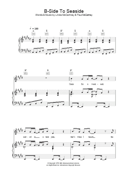 page one of B-Side To Seaside (Piano, Vocal & Guitar Chords)