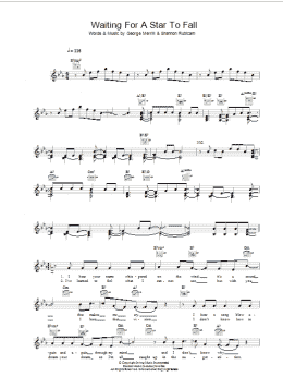page one of Waiting For A Star To Fall (Lead Sheet / Fake Book)