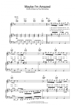 page one of Maybe I'm Amazed (Piano, Vocal & Guitar Chords)
