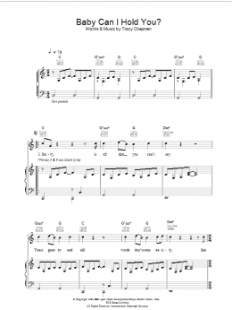 page one of Baby Can I Hold You (Piano, Vocal & Guitar Chords)