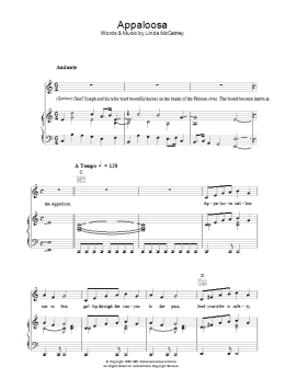 page one of Appaloosa (Piano, Vocal & Guitar Chords)