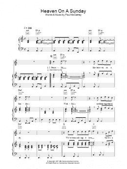 page one of Heaven On A Sunday (Piano, Vocal & Guitar Chords)