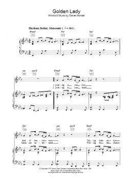 page one of Golden Lady (Piano, Vocal & Guitar Chords)
