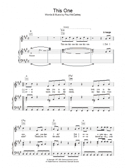 page one of This One (Piano, Vocal & Guitar Chords)