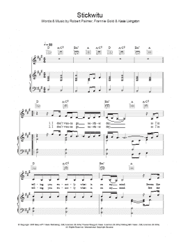 page one of Stickwitu (Piano, Vocal & Guitar Chords)