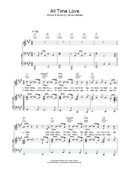page one of All Time Love (Piano, Vocal & Guitar Chords (Right-Hand Melody))