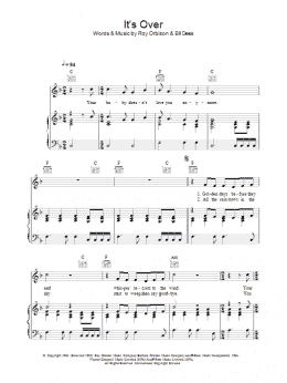 page one of It's Over (Piano, Vocal & Guitar Chords)
