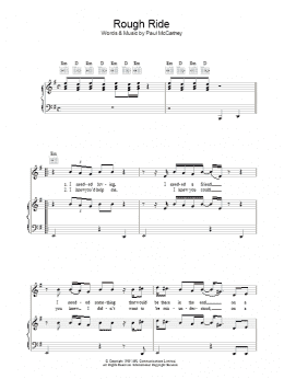 page one of Rough Ride (Piano, Vocal & Guitar Chords)