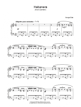 page one of Habanera (Piano Solo)