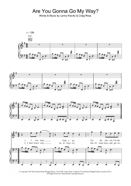 page one of Are You Gonna Go My Way? (Piano, Vocal & Guitar Chords)
