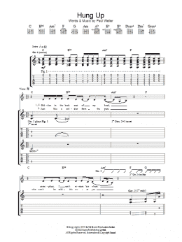 page one of Hung Up (Guitar Tab)