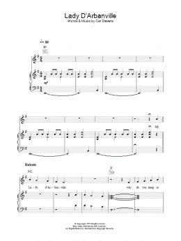page one of Lady D'Arbanville (Piano, Vocal & Guitar Chords)