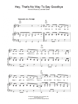 page one of Hey, That's No Way To Say Goodbye (Piano, Vocal & Guitar Chords)