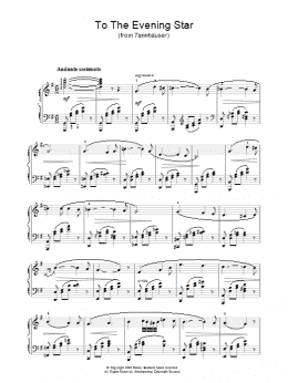 page one of To The Evening Star (from Tannhäuser) (Piano Solo)