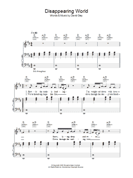 page one of Disappearing World (Piano, Vocal & Guitar Chords)