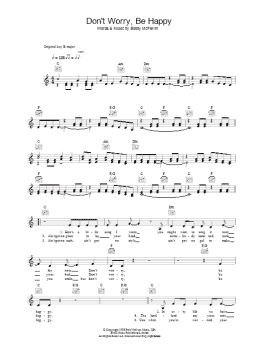 page one of Don't Worry, Be Happy (Lead Sheet / Fake Book)