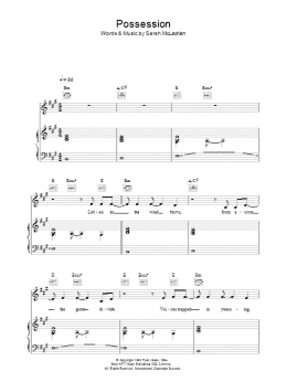 page one of Possession (Piano, Vocal & Guitar Chords)