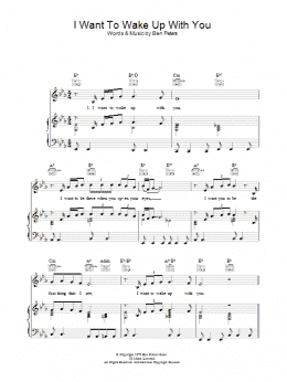 page one of I Want To Wake Up With You (Piano, Vocal & Guitar Chords)