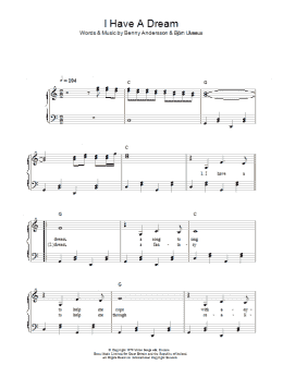page one of I Have A Dream (Piano, Vocal & Guitar Chords)
