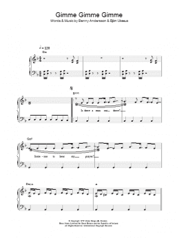 page one of Gimme! Gimme! Gimme! (A Man After Midnight) (Piano, Vocal & Guitar Chords)